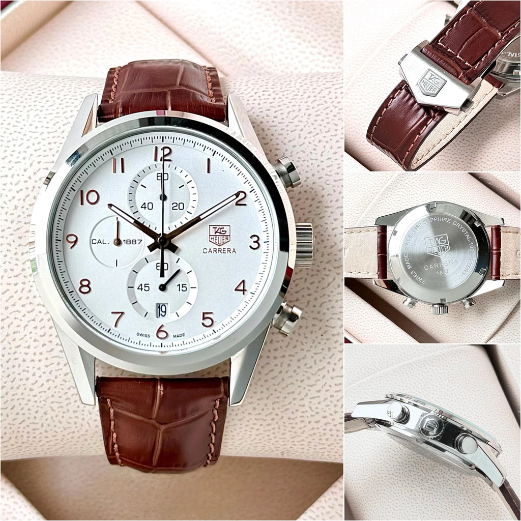 TAG Heuer Carrera Calibre 1887 Leather Strap Premium Watch