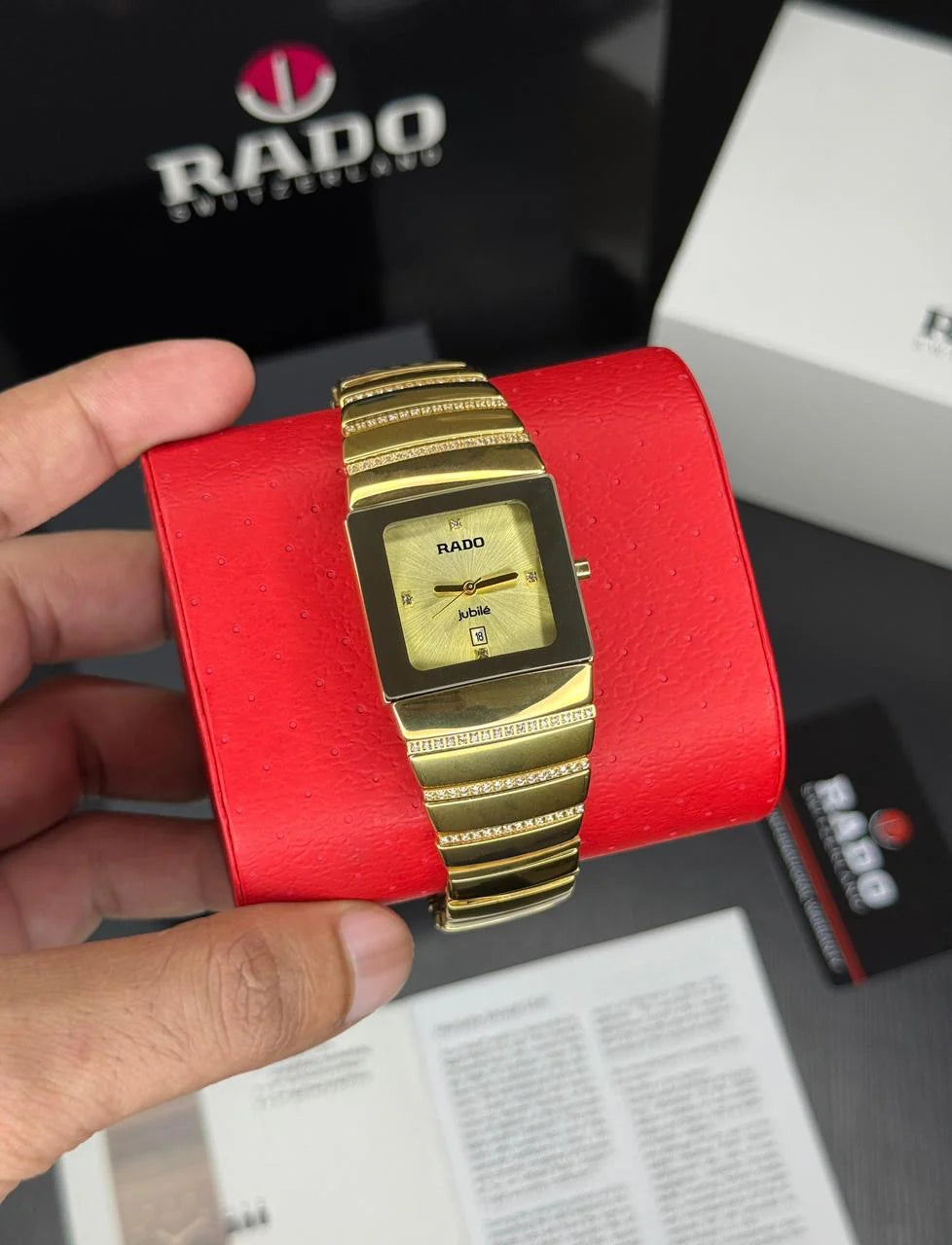 Rado Sintra Jubile Gold Square Watch