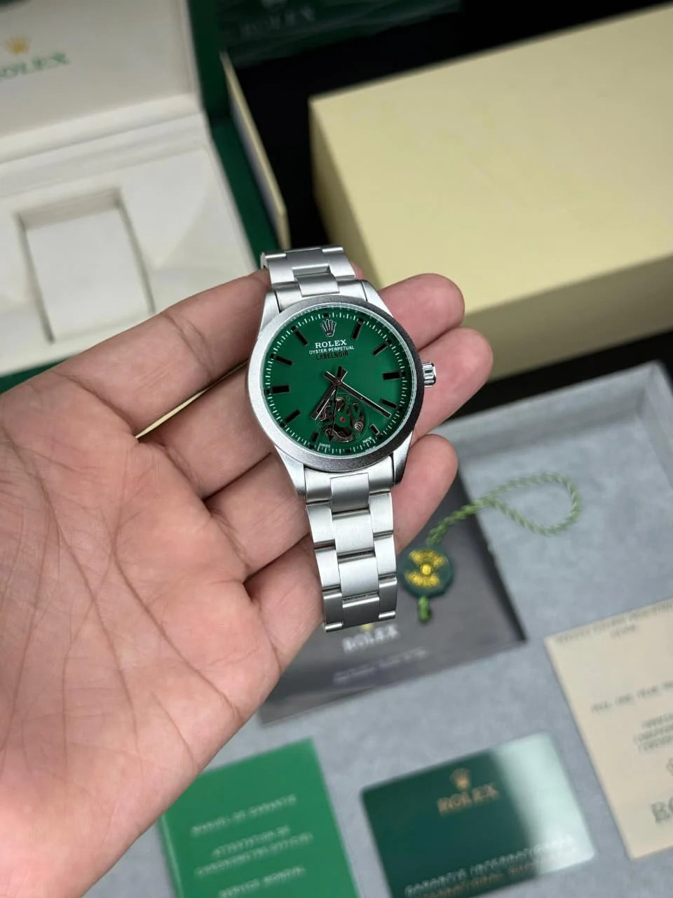Rolex Label Noir Open Heart Automatic Watch