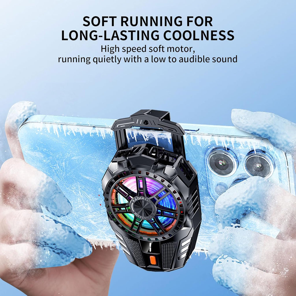 Chronofy Mobile Cooling Pad with Advanced Semiconductor Cooling Chip & LED Temperature Display | Gaming Cooler for Android & iPhone