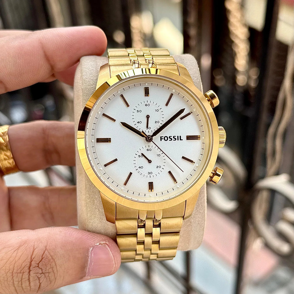 Fossil FS4856 Gold Chronograph Watch