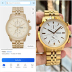 Fossil FS4856 Gold Chronograph Watch