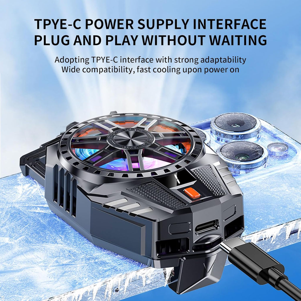 Chronofy Mobile Cooling Pad with Advanced Semiconductor Cooling Chip & LED Temperature Display | Gaming Cooler for Android & iPhone