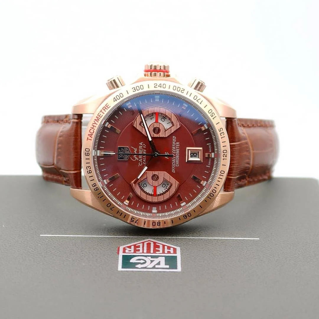 TAG Heuer Grand Carrera Calibre RS Leather Strap Premium Watch