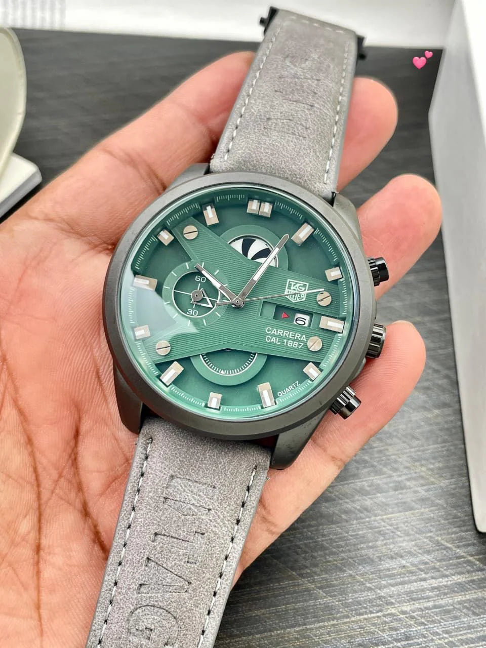 TAG Heuer Carrera Calibre 1887 Suede Leather Strap Premium Watch