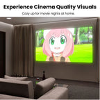 Zenith: Portable WiFi-Enabled HD Smart Projector with 4K Support, Built-in Apps (YouTube, Netflix, Prime), Rotatable Design & 100" Max Display