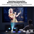 Zenith: Portable WiFi-Enabled HD Smart Projector with 4K Support, Built-in Apps (YouTube, Netflix, Prime), Rotatable Design & 100" Max Display