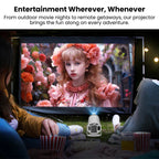 Zenith: Portable WiFi-Enabled HD Smart Projector with 4K Support, Built-in Apps (YouTube, Netflix, Prime), Rotatable Design & 100" Max Display