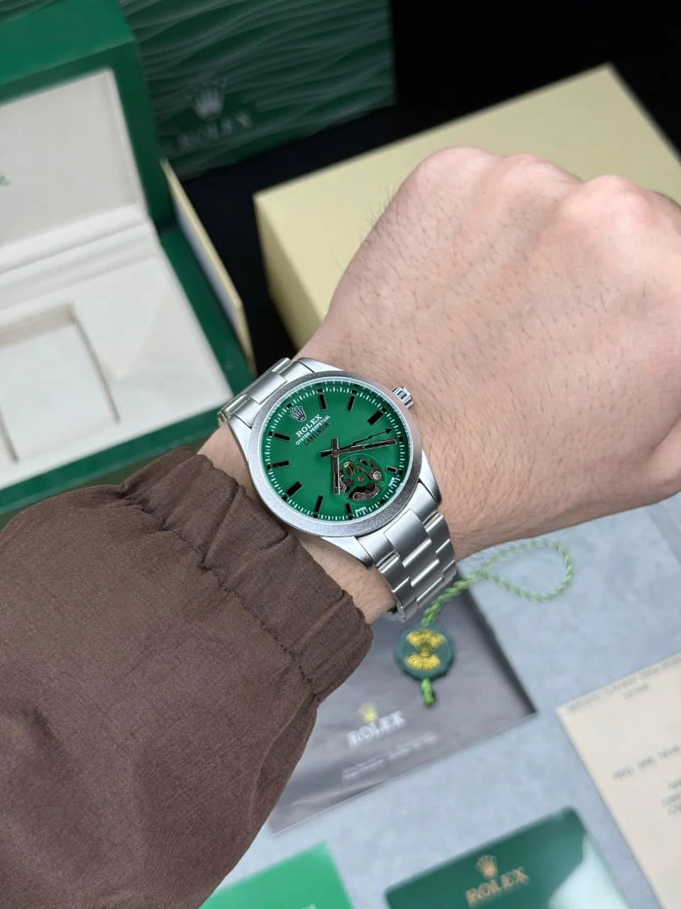 Rolex Label Noir Open Heart Automatic Watch