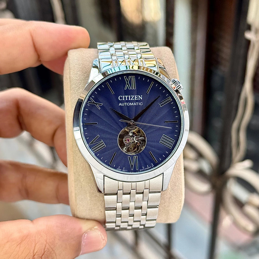 Citizen Automatic Open Heart Textured Watch