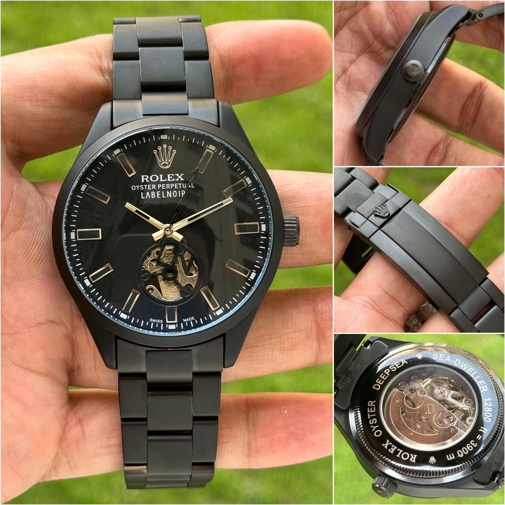 Rolex Label Noir Open Heart Automatic Watch