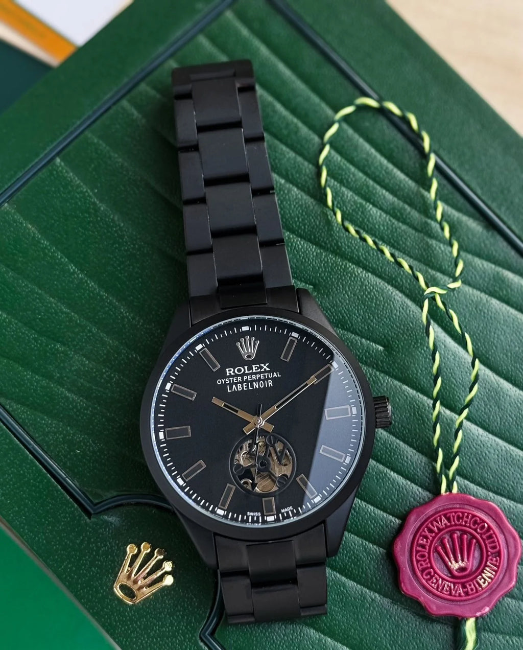 Rolex Label Noir Open Heart Automatic Watch