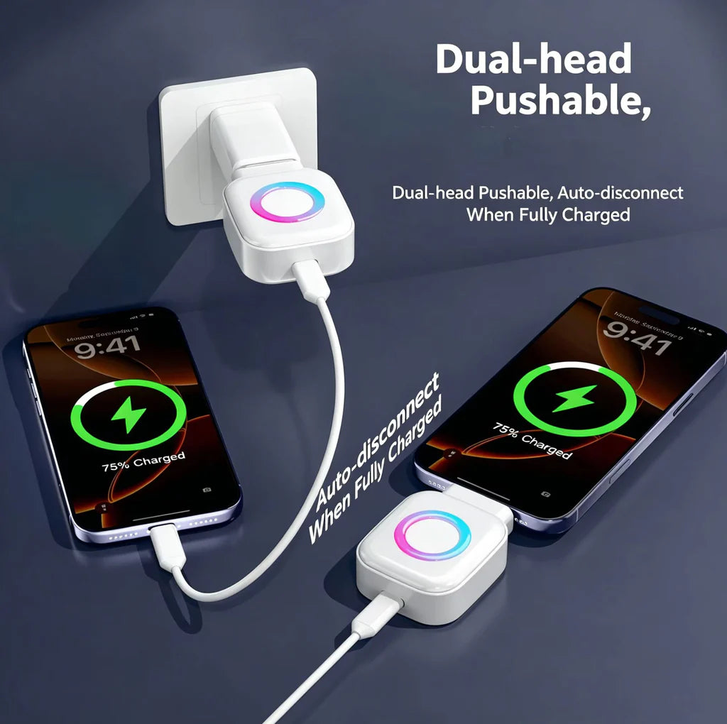 140W Fast Charging Separator Type-C | Auto Power-Off Battery Protection Adapter with AI Smart Chip & LED Indicator