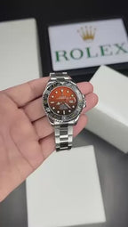 Rolex Submariner Date Orange Dial Oyster Premium Watch