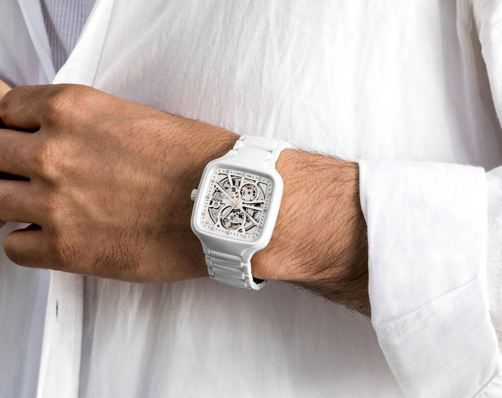 Rado True Square Automatic Open Heart Ceramic Watch