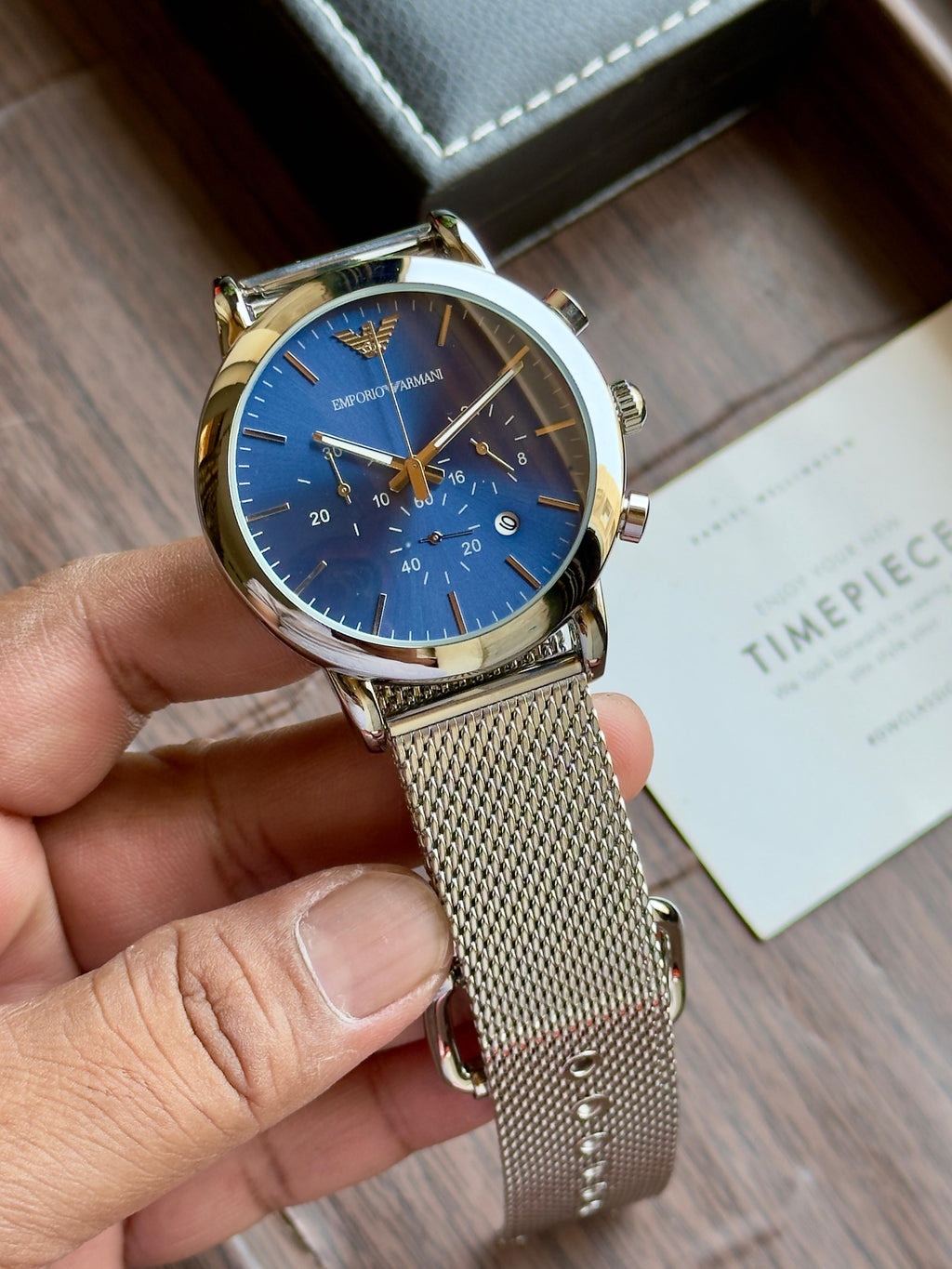 Emporio Armani Chronograph AR1979 Mesh Watch