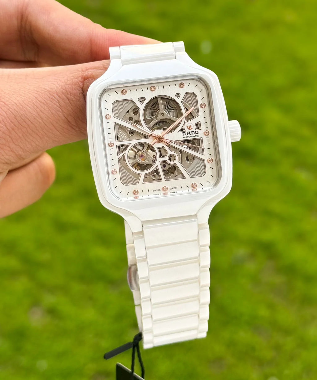 Rado True Square Automatic Open Heart Ceramic Watch
