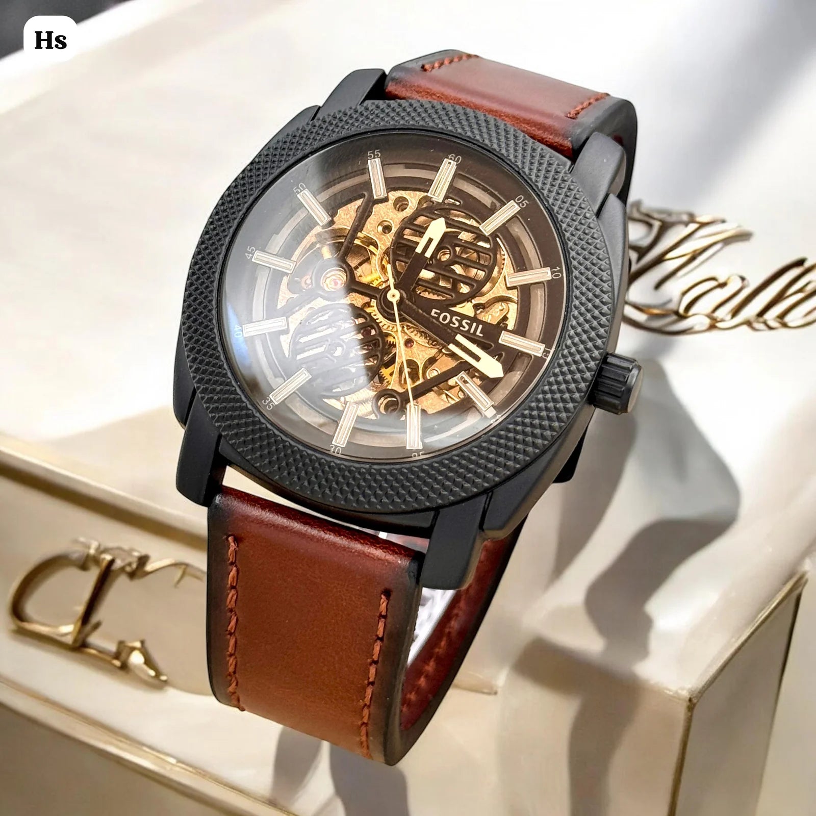 Fossil Privateer Automatic Black Dial Watch