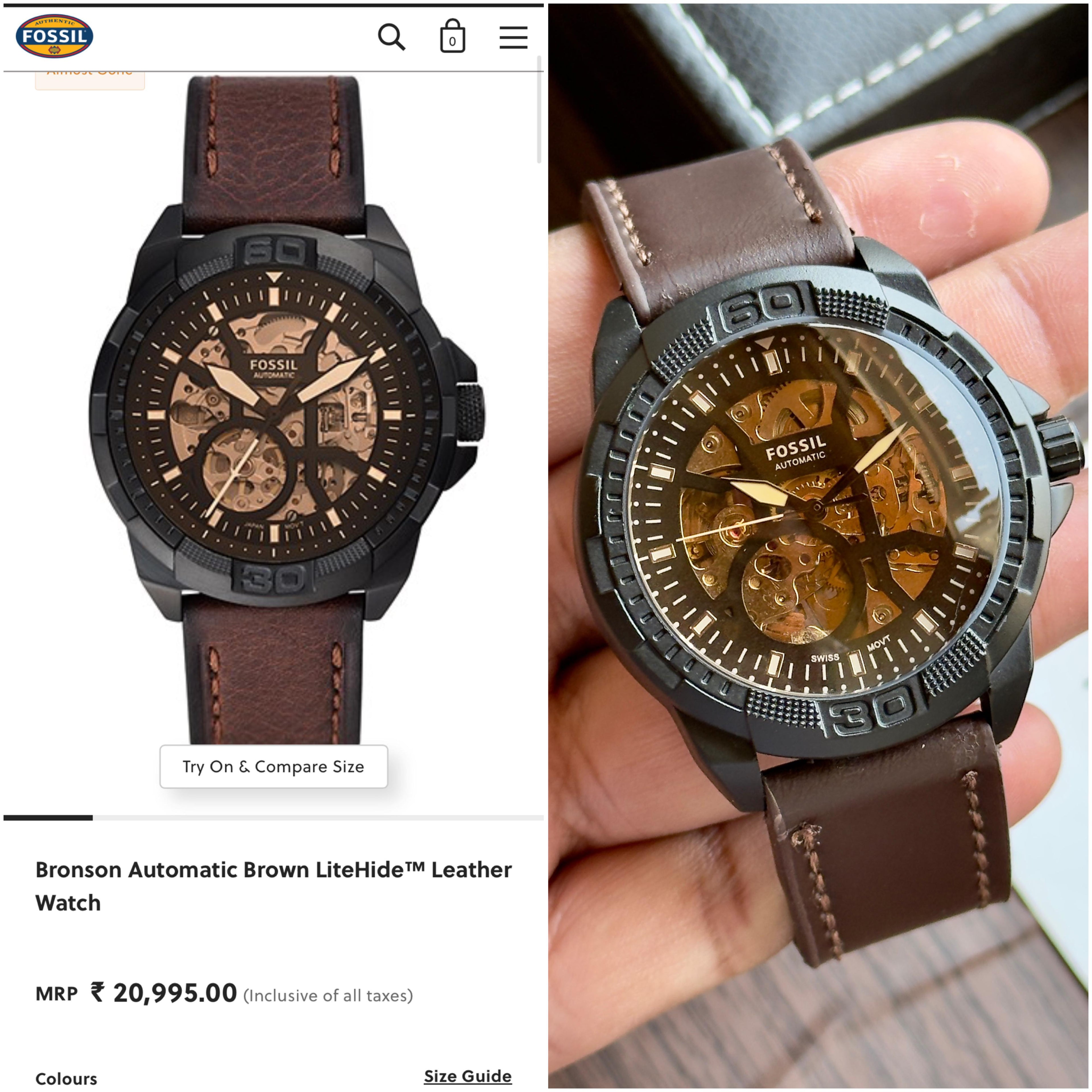Fossil Bronson Automatic ME3219 Skeleton Watch