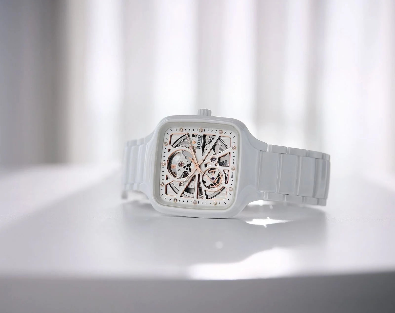 Rado True Square Automatic Open Heart Ceramic Watch