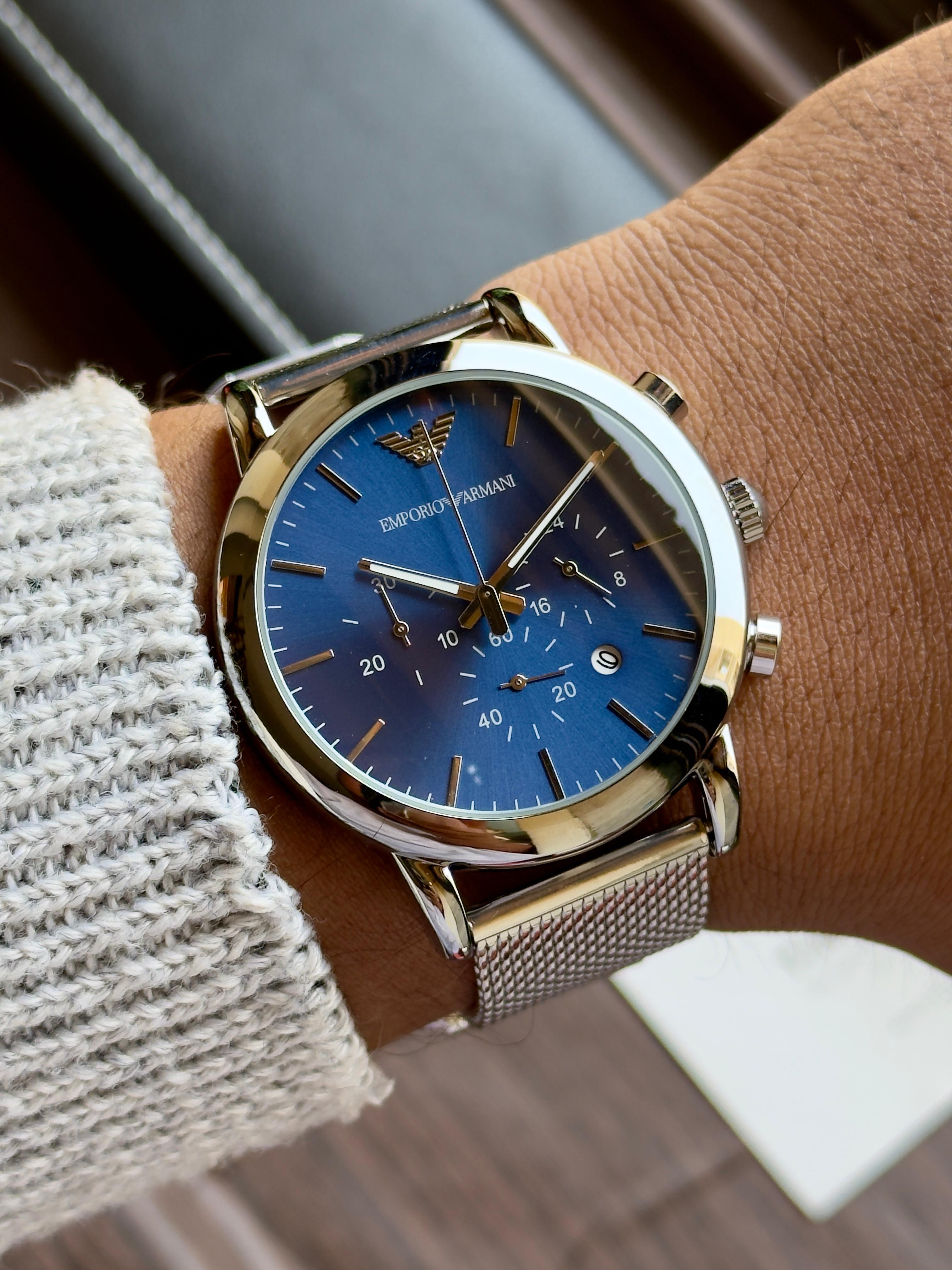 Emporio Armani Chronograph AR1979 Mesh Watch
