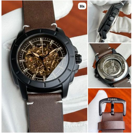 Fossil Privateer Automatic Black Dial Watch